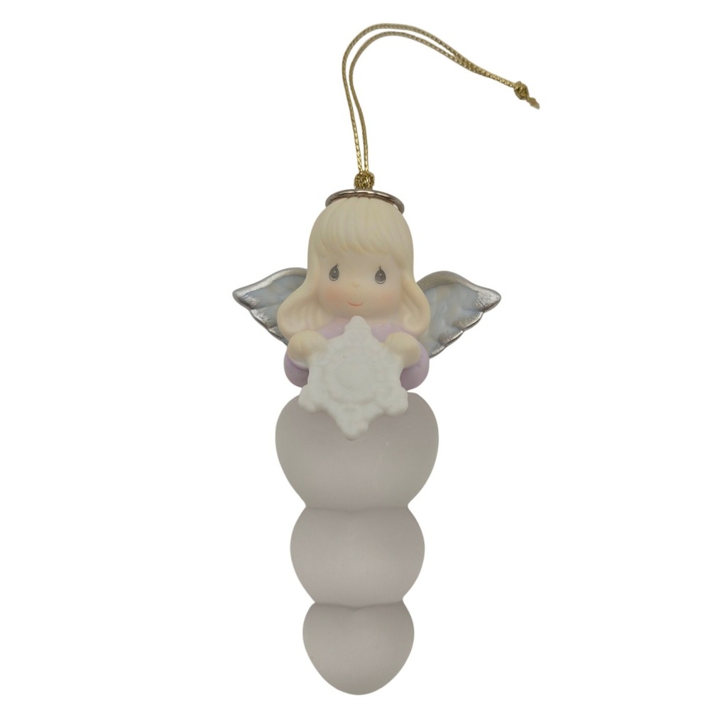 Precious Moments 4" Angel Snowflake Hanging Ornament 2001 952338 Holiday Decor